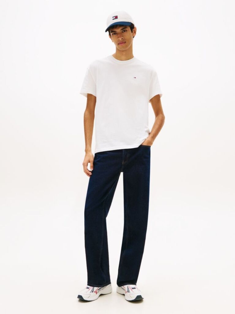 White Tommy Flag Crew Neck T-Shirt  Men