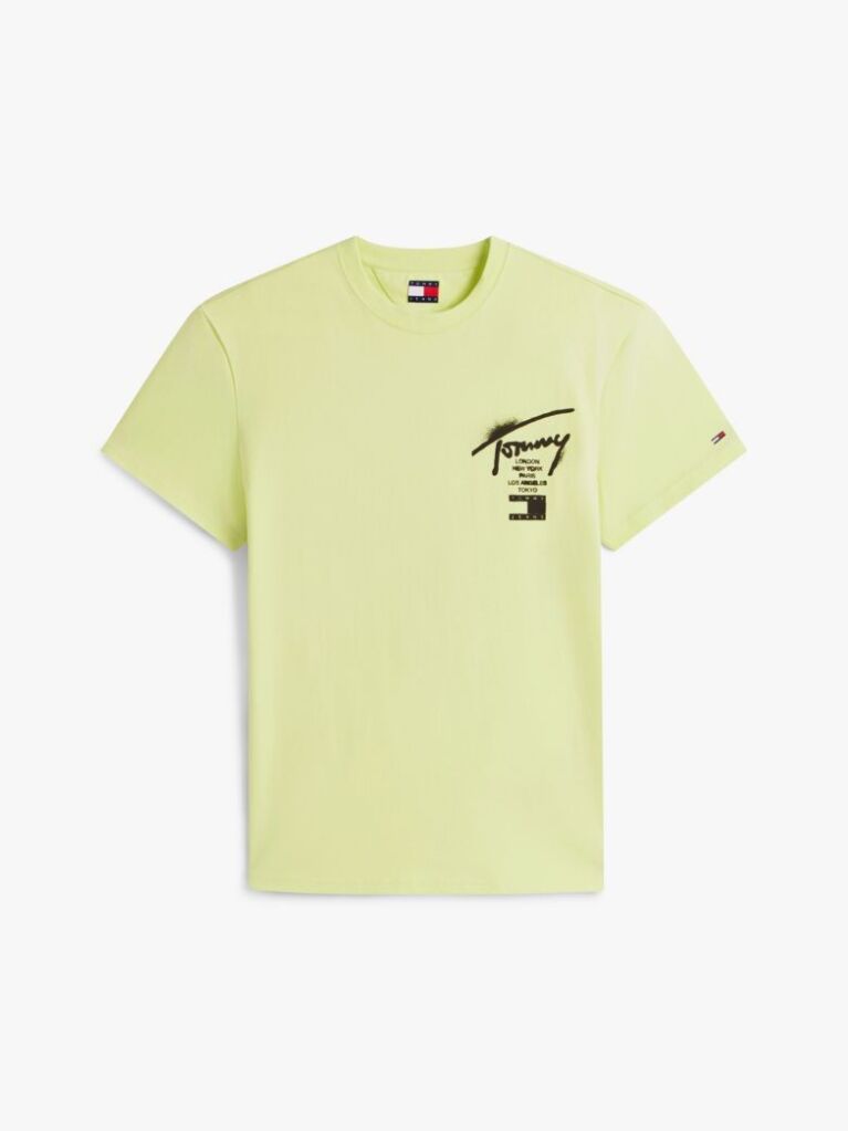 Green Signature Back Logo Jersey T-Shirt  Men