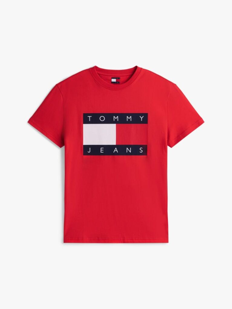 Red Flag Badge Jersey Crew Neck T-Shirt  Men