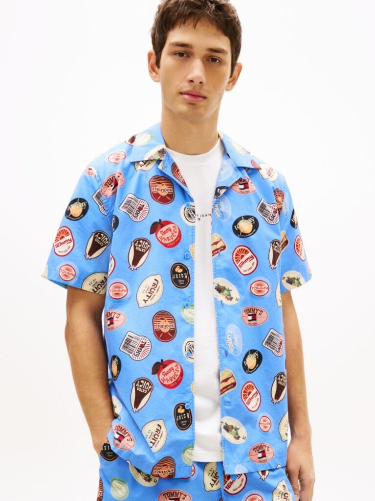 Multi Regular Fit Print Short Sleeve Shirt  Men