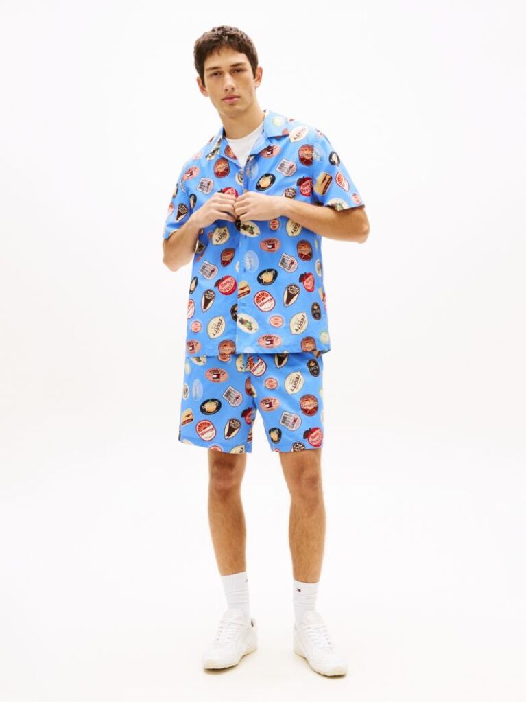 Multi Regular Fit Print Short Sleeve Shirt  Men
