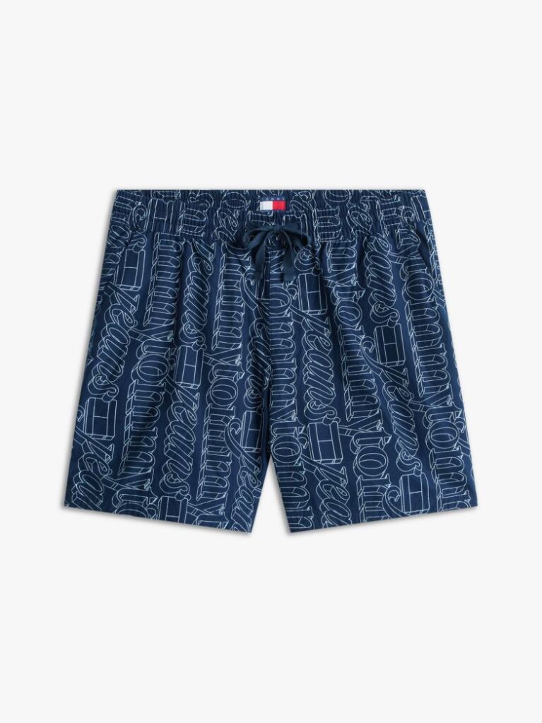 Blue Print Poplin Relaxed Shorts  Men