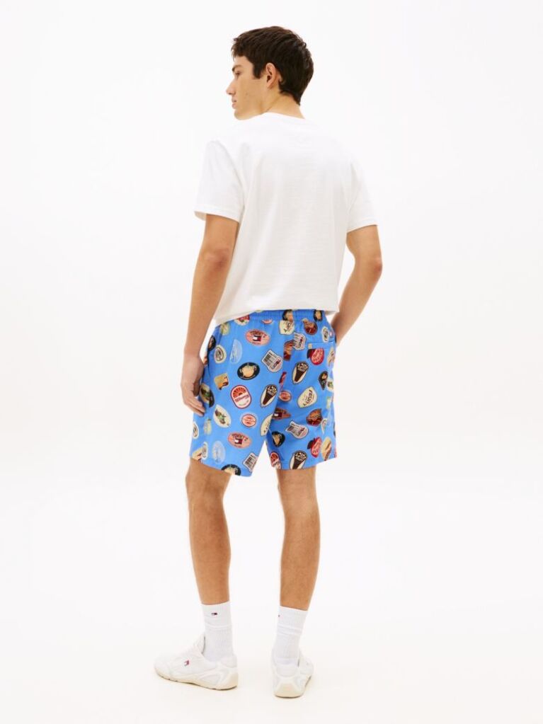 Multi Print Poplin Relaxed Shorts  Men