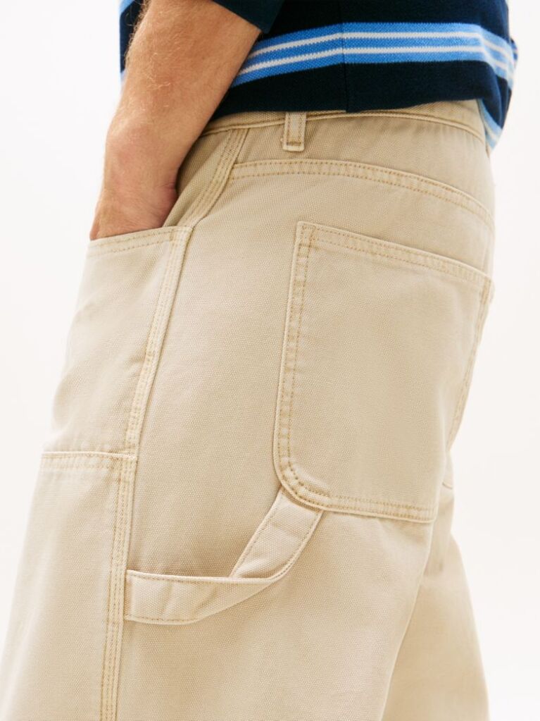 Beige Jaimie Relaxed Twill Carpenter Trousers  Men