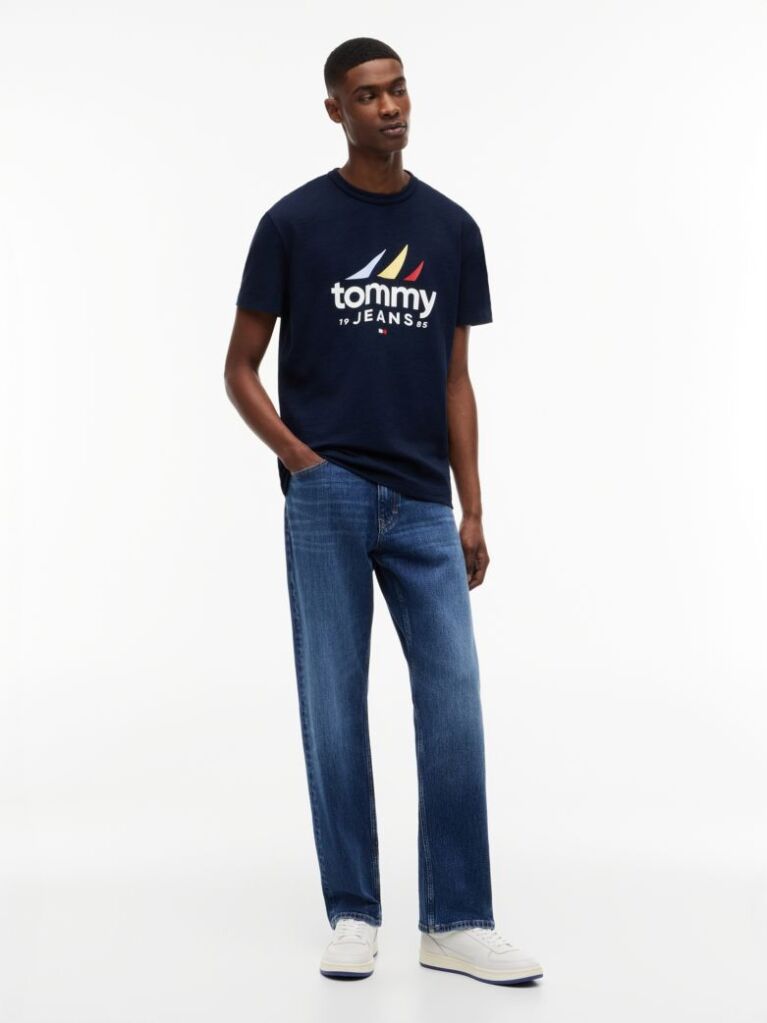Blue Textured Jersey T-Shirt  Men