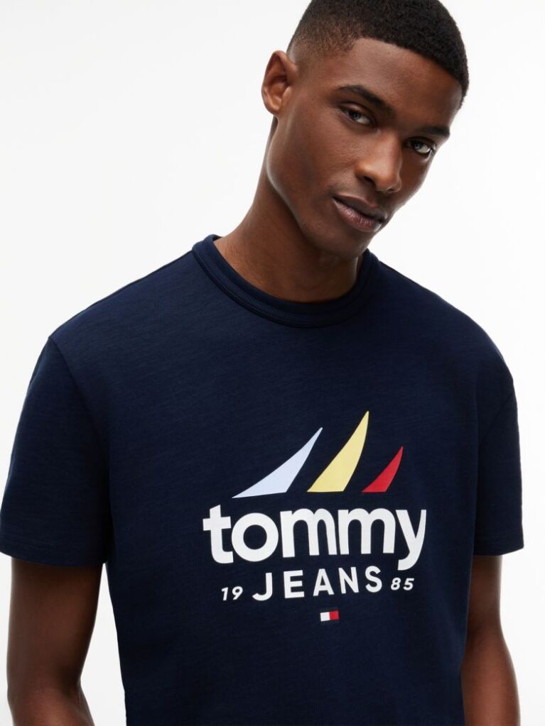 Blue Textured Jersey T-Shirt  Men