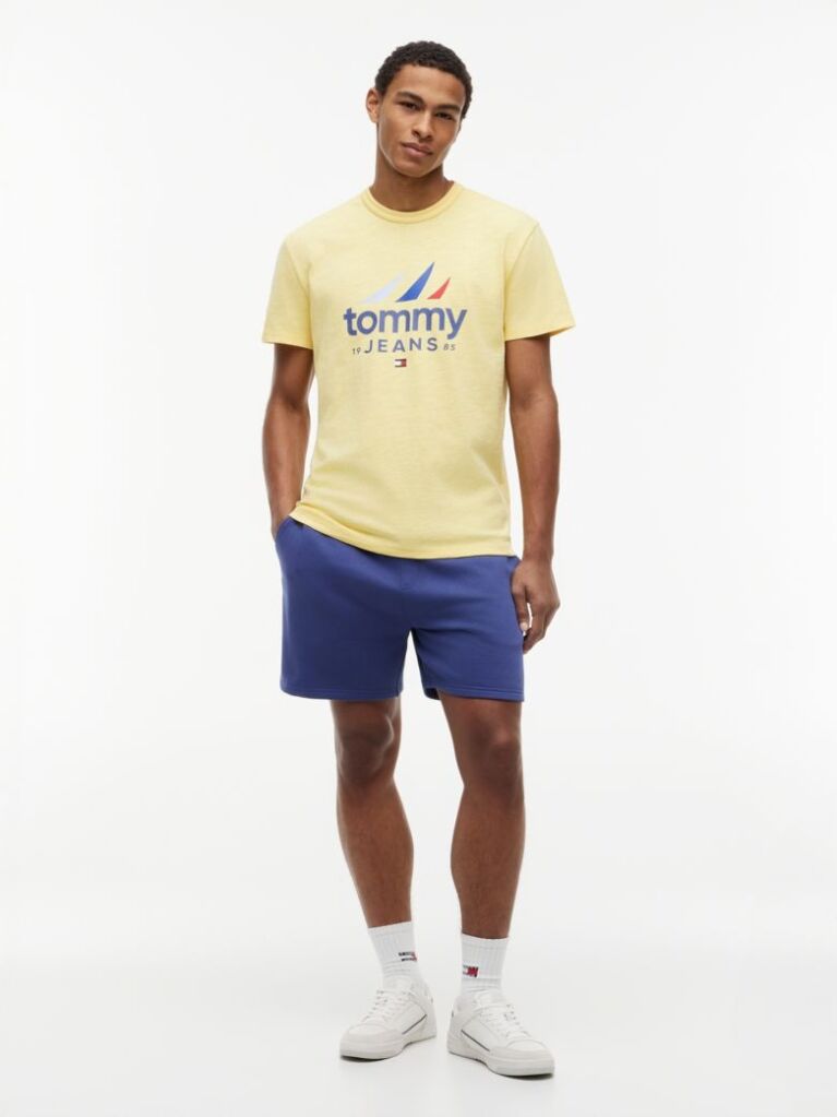 Yellow Textured Jersey T-Shirt  Men