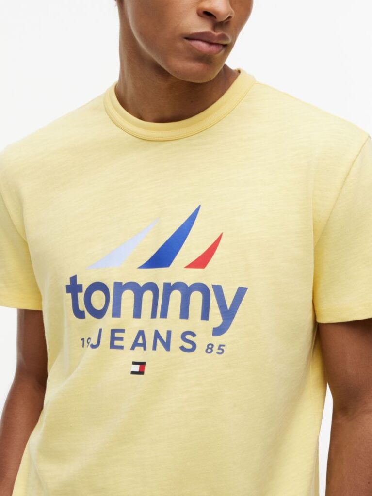 Yellow Textured Jersey T-Shirt  Men