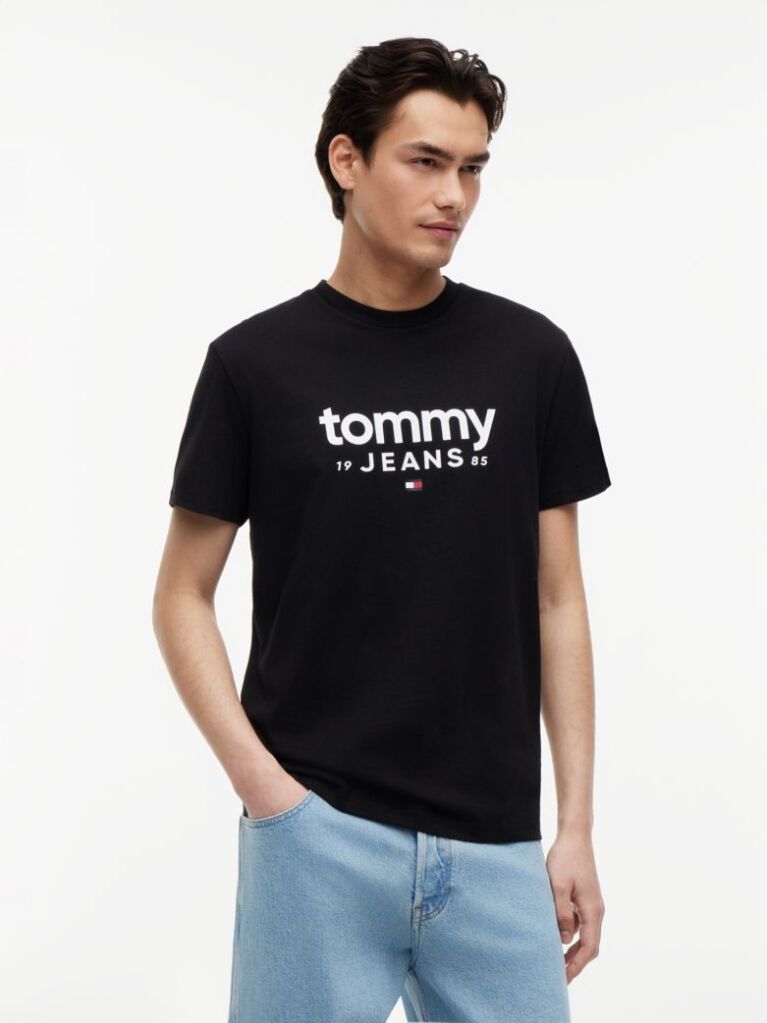 Black Logo Graphic Slim T-Shirt  Men
