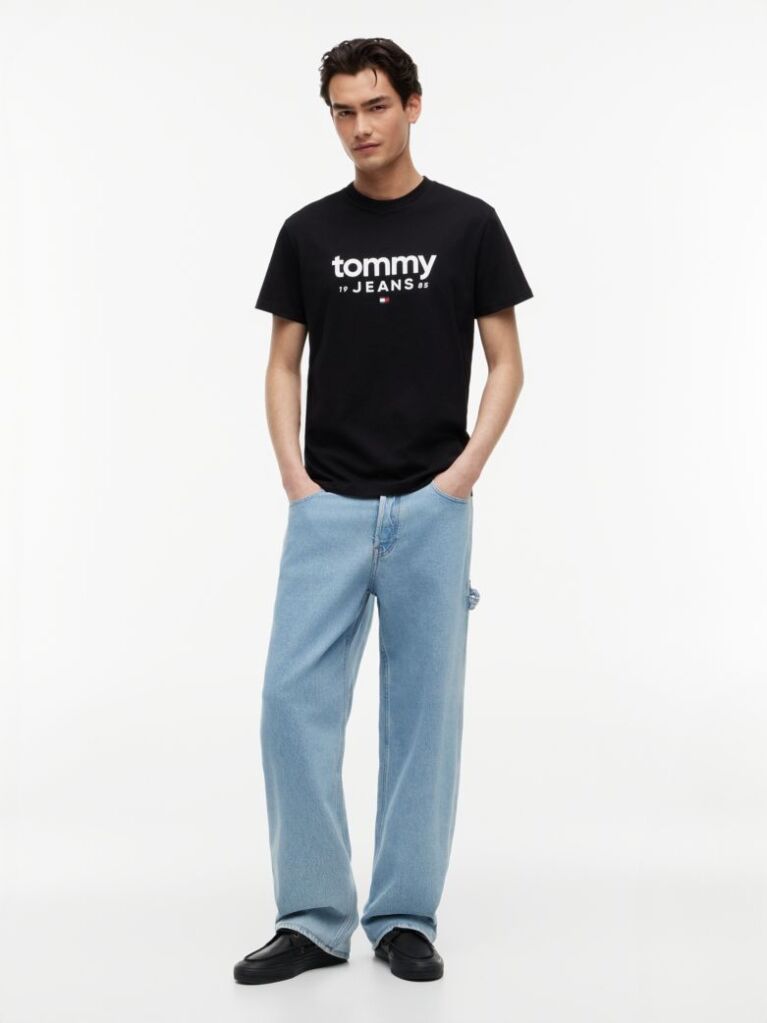 Black Logo Graphic Slim T-Shirt  Men