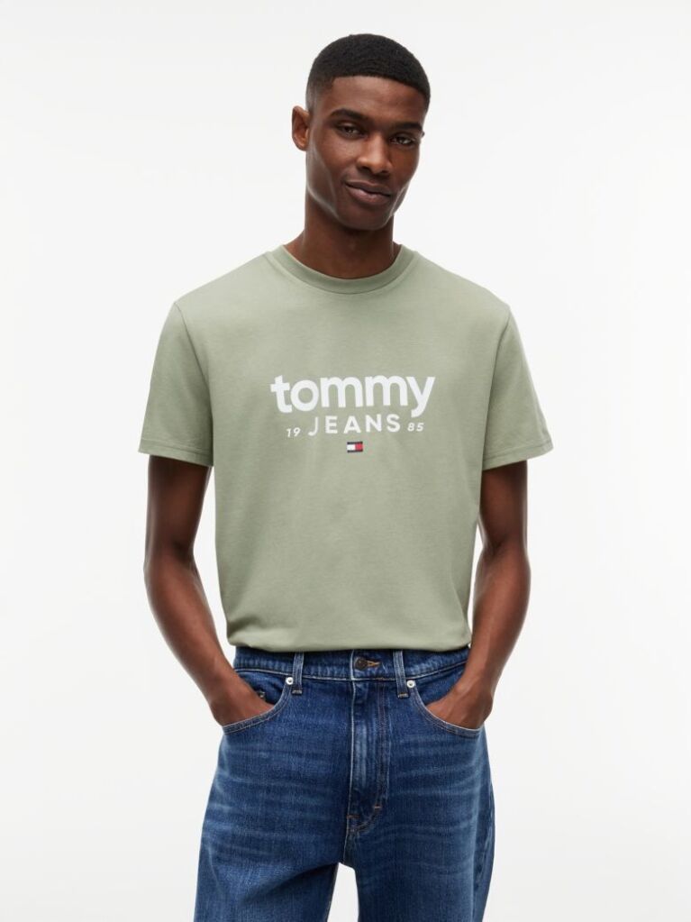 Green Logo Graphic Slim T-Shirt  Men
