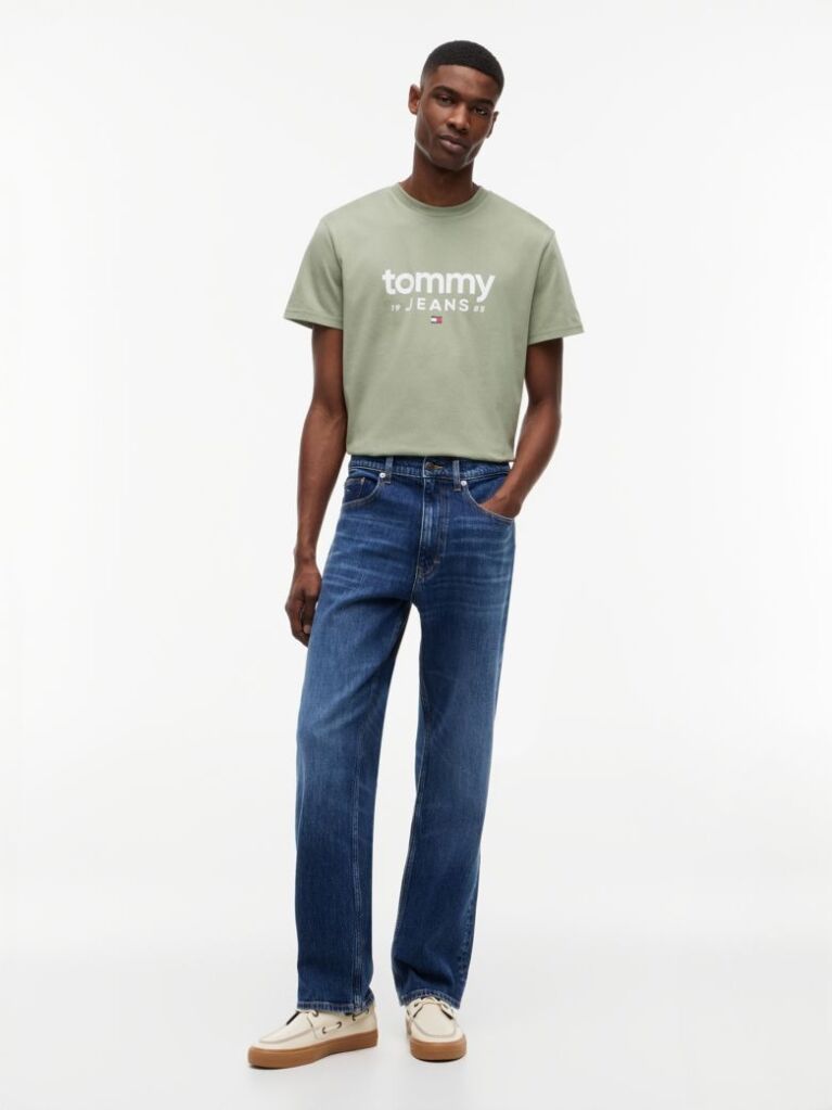 Green Logo Graphic Slim T-Shirt  Men