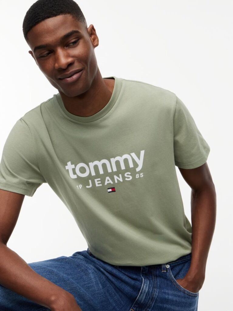Green Logo Graphic Slim T-Shirt  Men