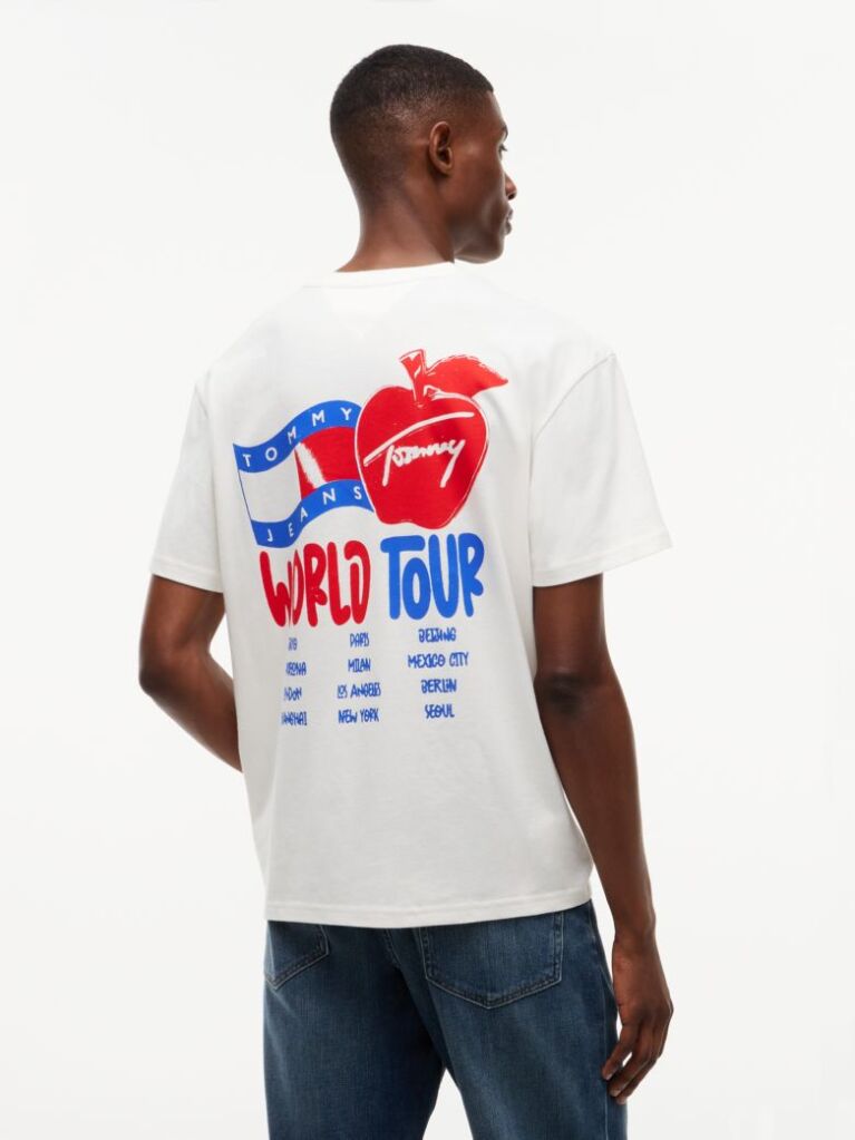 White Back Signature Logo Relaxed T-Shirt  Men