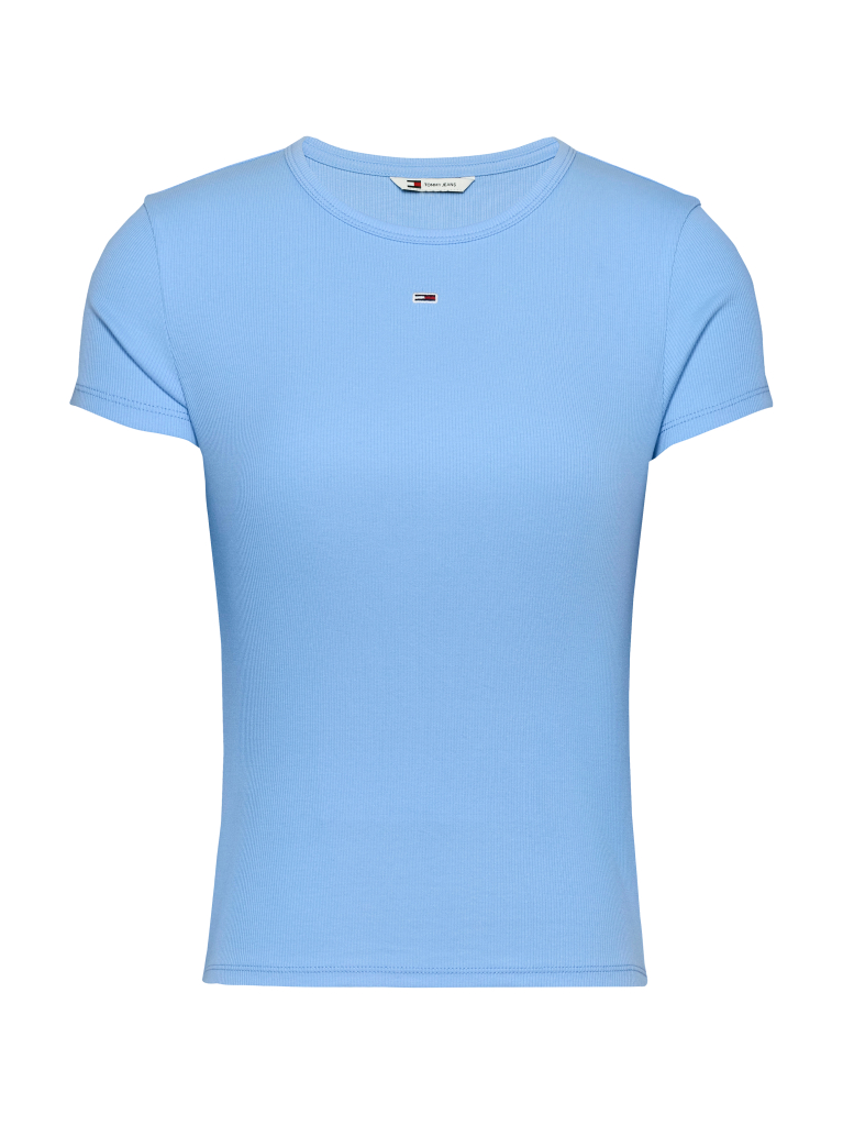 Blue Essential Slim Rib-Knit T-Shirt  Women