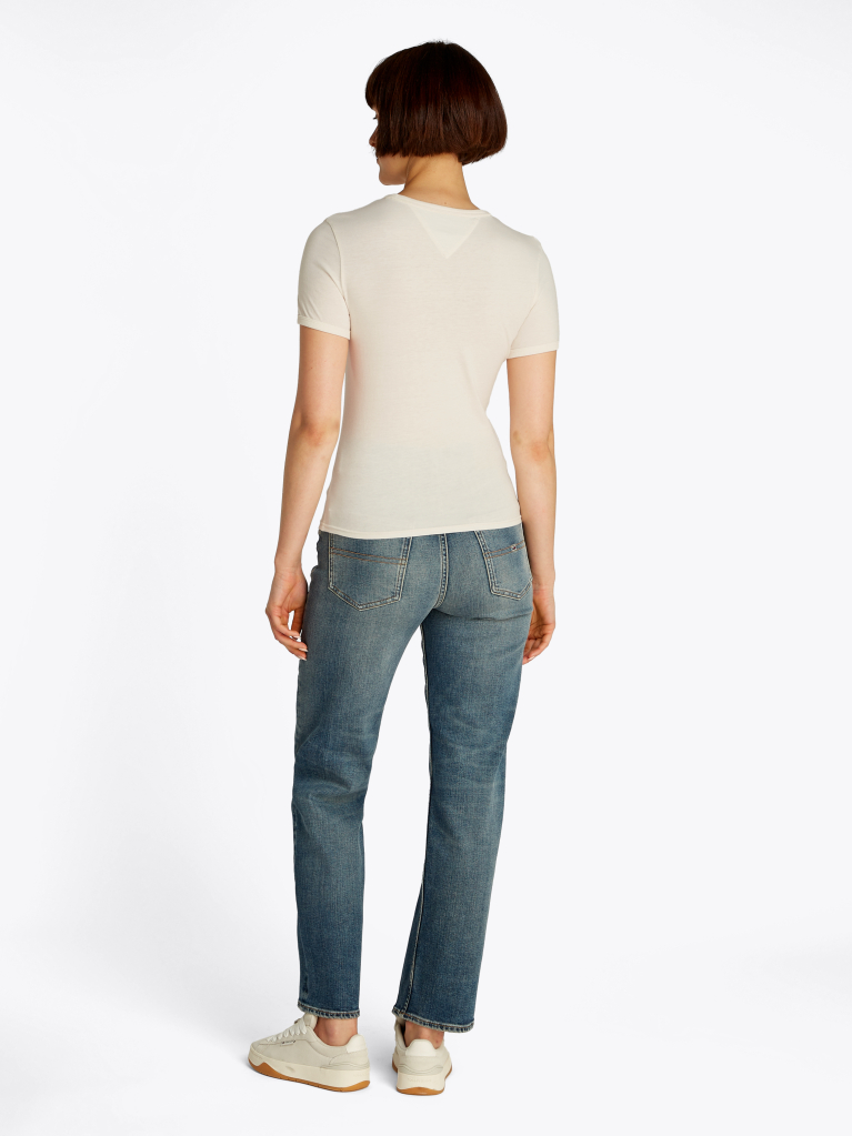 White Slim Fit NYC Logo T- Shirt  Women