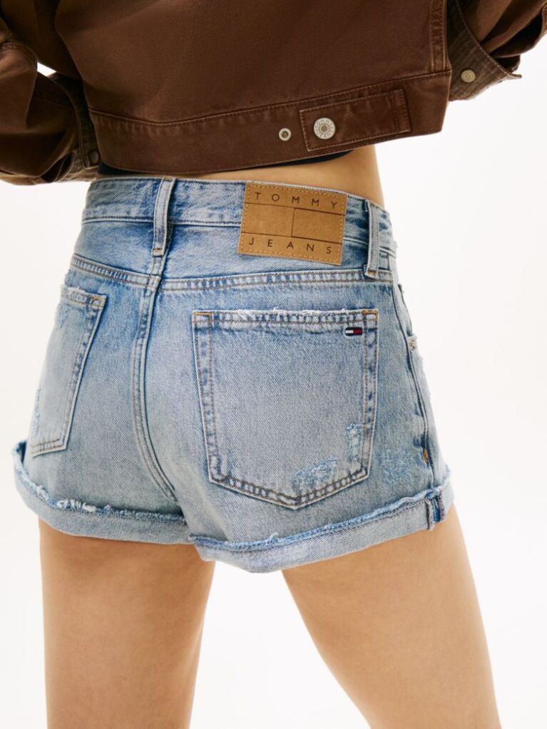 Denim Distressed Denim Regular Shorts  Women
