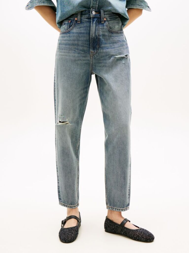 Denim Ultra High Rise Tapered Leg Mom Jeans  Women