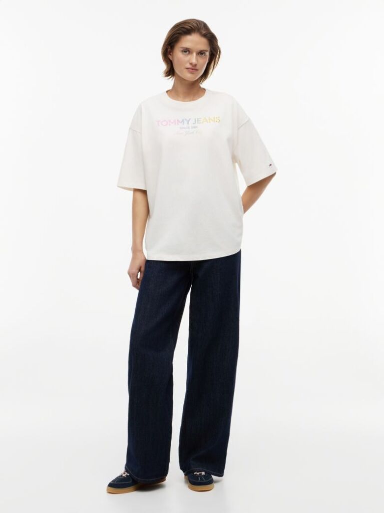 White Washed Oversized Jersey T-Shirt  Women