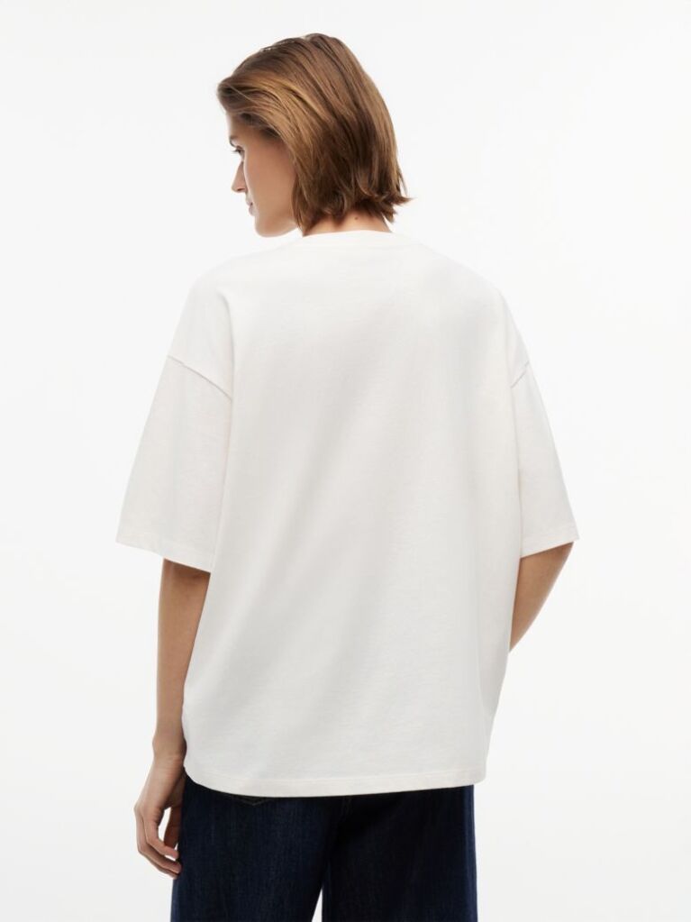 White Washed Oversized Jersey T-Shirt  Women