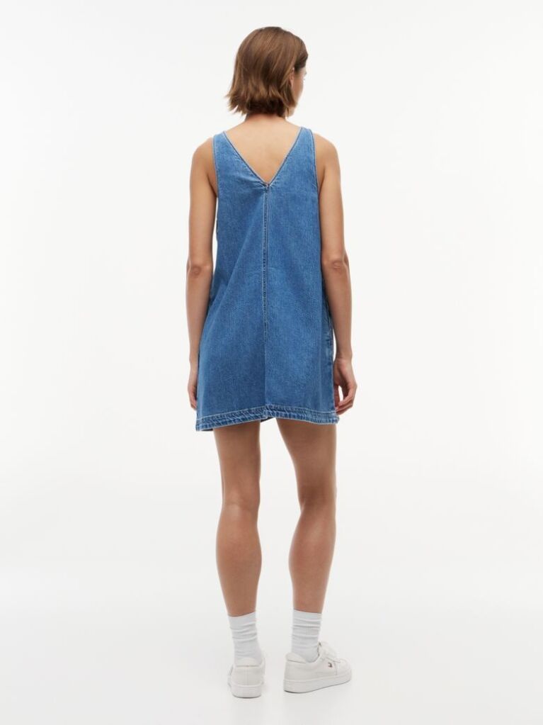 Denim V-Neck Denim Dress  Women