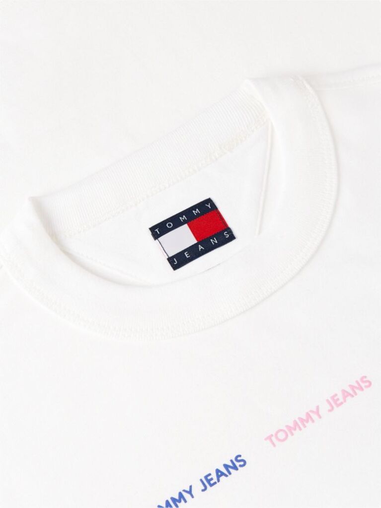 White Repeat Logo Washed Jersey T-Shirt  Women