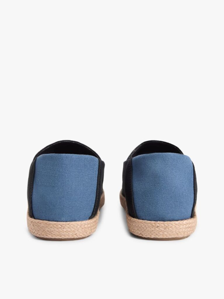Black Flag Embroidery Canvas Espadrilles  Men