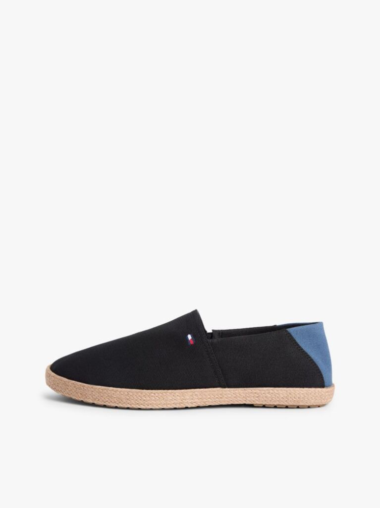 Black Flag Embroidery Canvas Espadrilles  Men