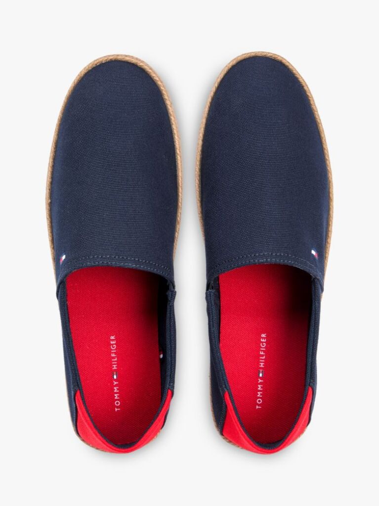 Blue Flag Embroidery Canvas Espadrilles  Men