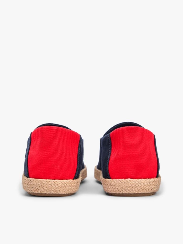 Blue Flag Embroidery Canvas Espadrilles  Men