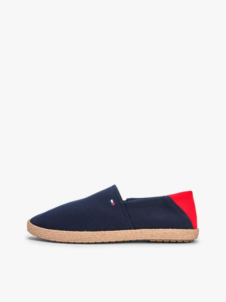 Blue Flag Embroidery Canvas Espadrilles  Men