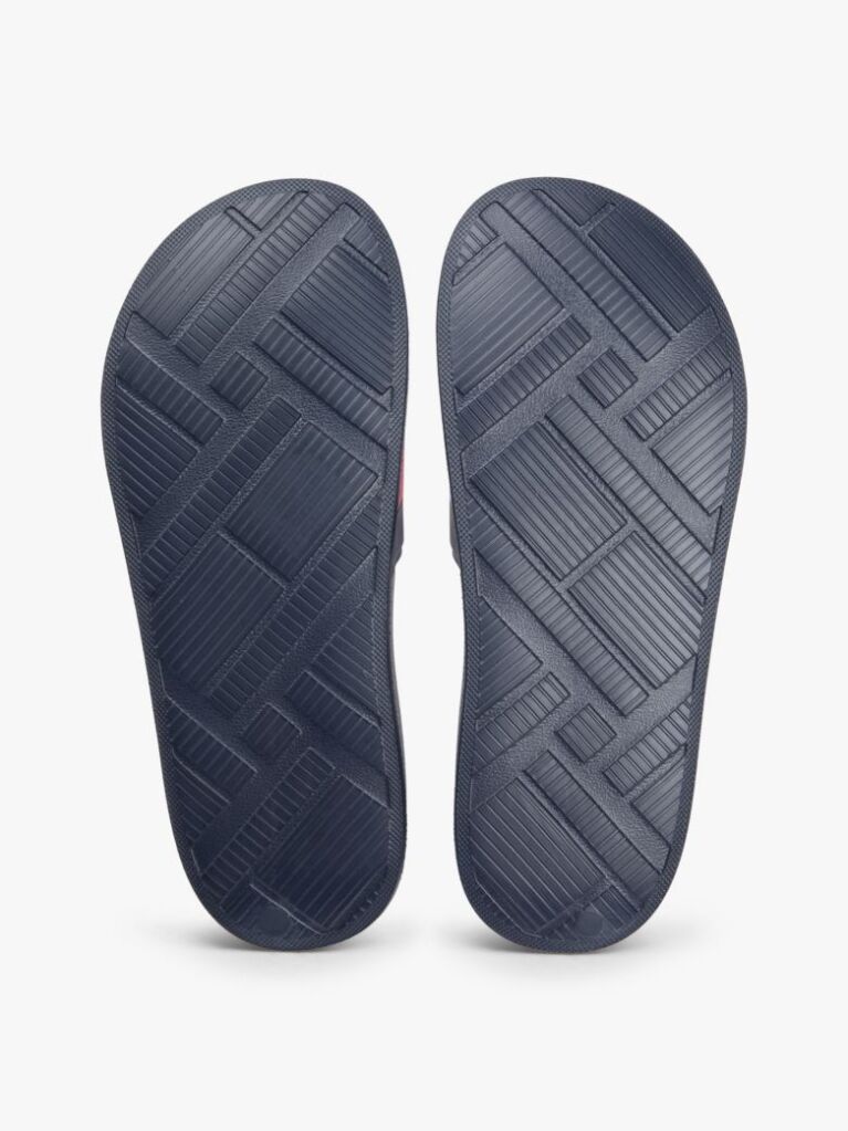 Blue Flag Strap Pool Slides  Men