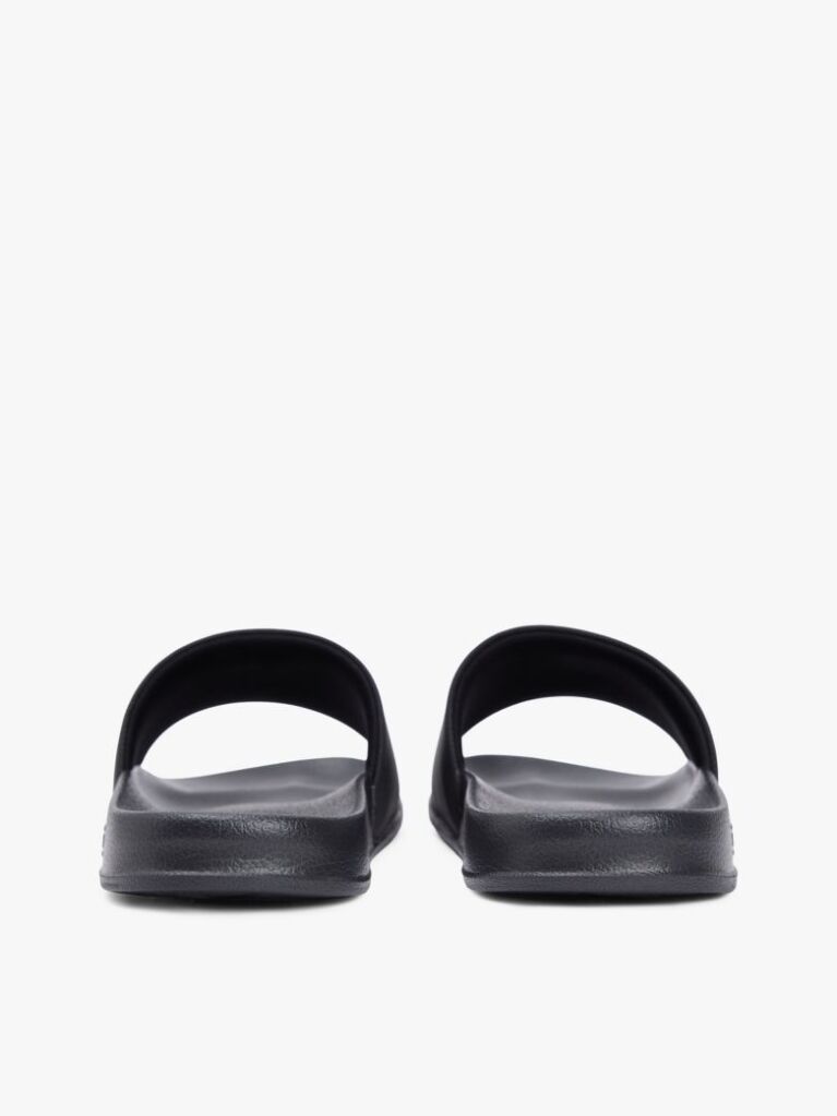 Black Logo Textured Pool Slides  Men