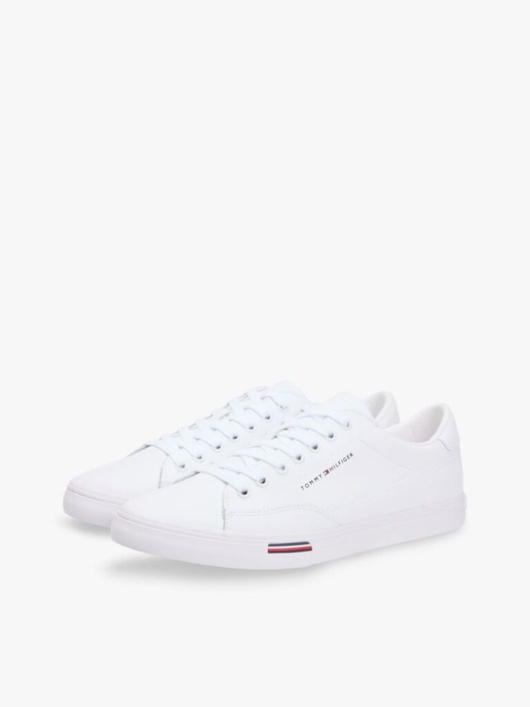 White Signature Midsole Lace-Up Trainers With Leather  Men