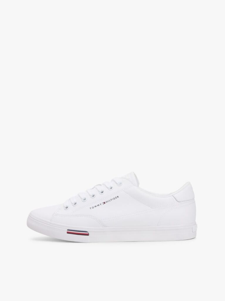 White Signature Midsole Lace-Up Trainers With Leather  Men