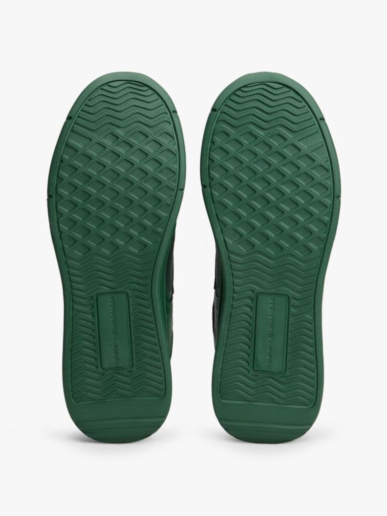 Green Lightweight Mixed Texture Trainers  Men