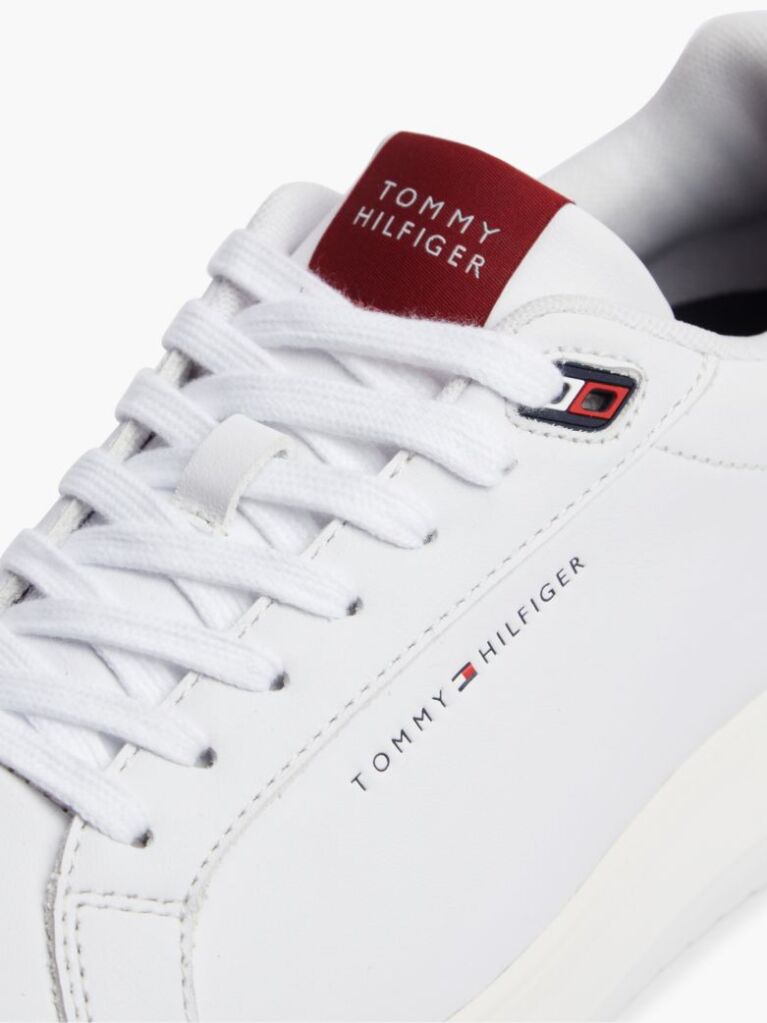 White Chunky Leather Trainers  Men