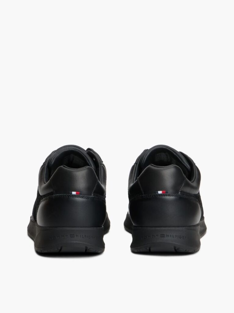 Black TH Monogram Leather Runner Trainers  Men