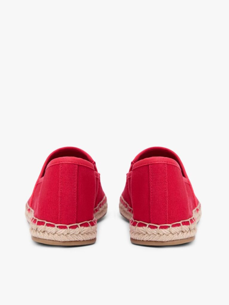 Red Flag Embroidery Canvas Espadrilles  Women