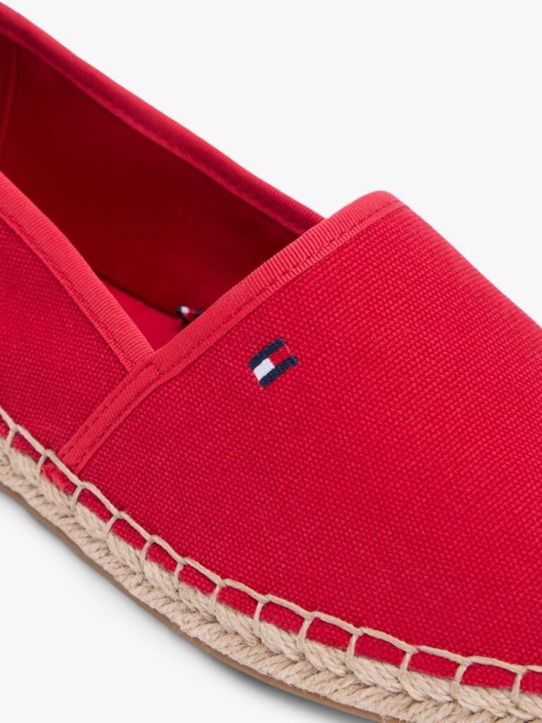 Red Flag Embroidery Canvas Espadrilles  Women