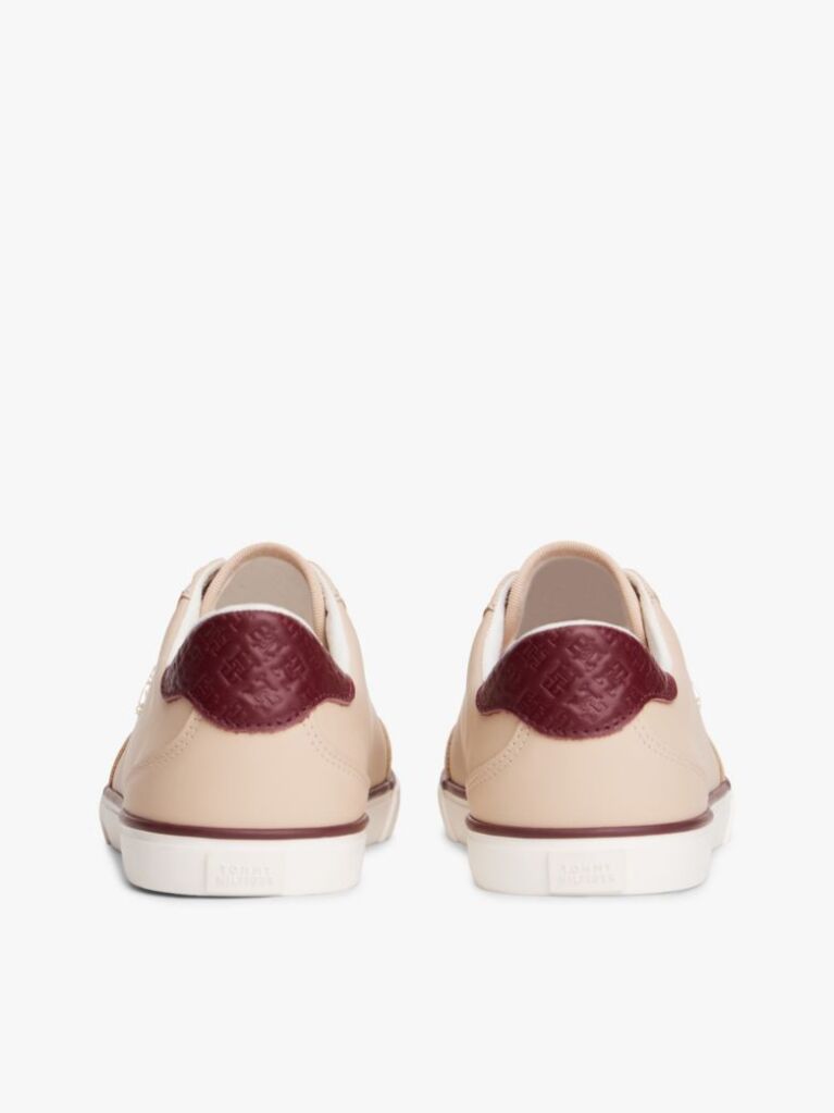 Pink Leather TH Monogram Lace-Up Trainers  Women