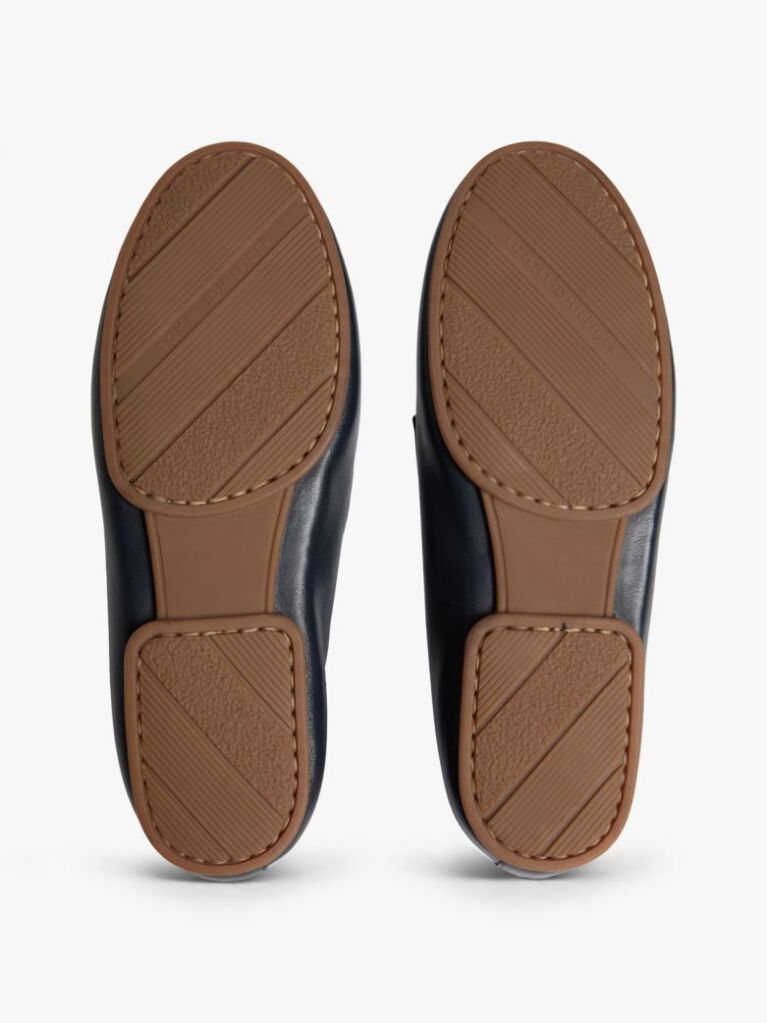 Blue Leather TH Monogram Boat Shoes  Women