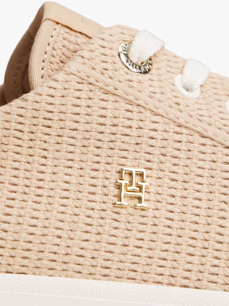 Beige TH Monogram Textured Trainers  Women