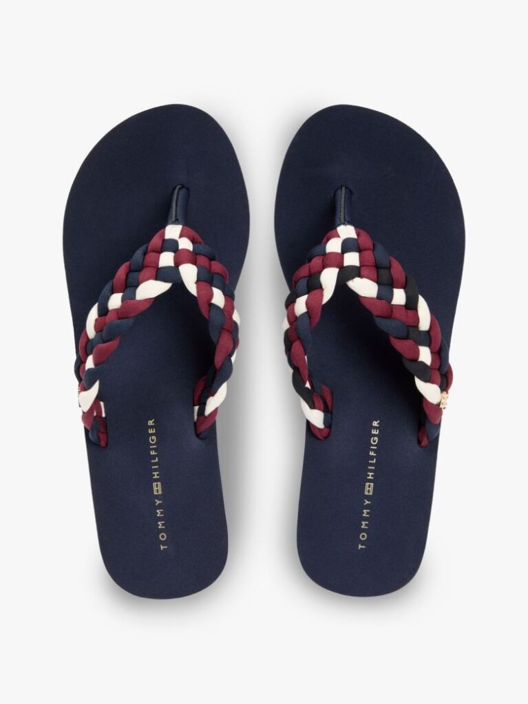 Multi Braided Strap Wedge Flip-Flops  Women
