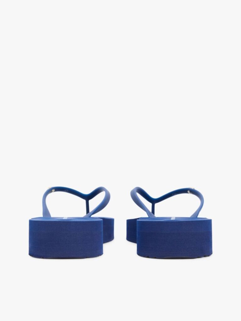 Blue Repeat Logo Platform Flip-Flops  Women