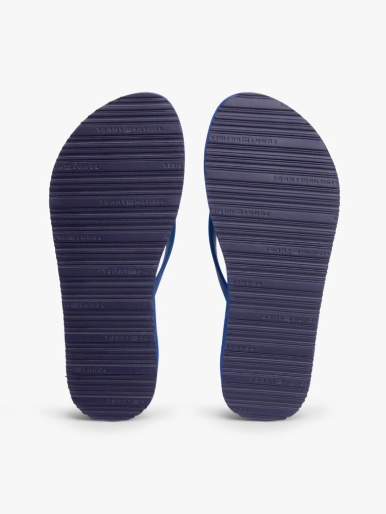 Blue Repeat Logo Platform Flip-Flops  Women