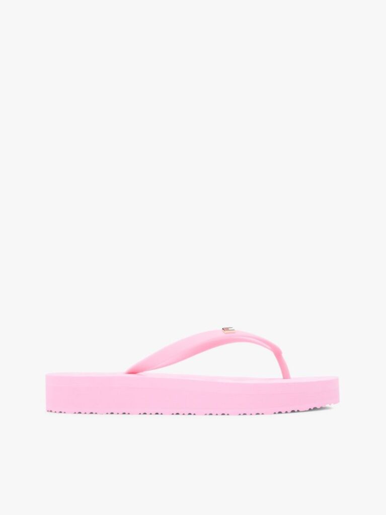 Pink Repeat Logo Platform Flip-Flops  Women