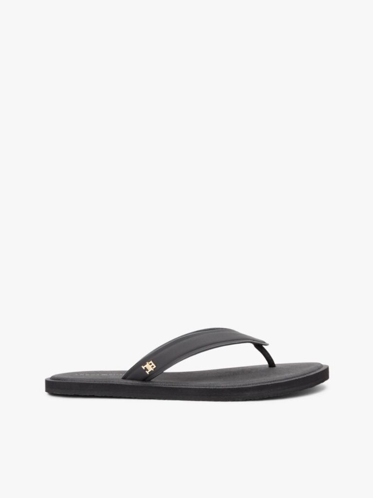 Black Chic TH Monogram Flip-Flops  Women