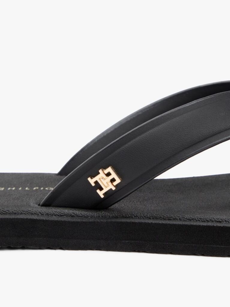 Black Chic TH Monogram Flip-Flops  Women