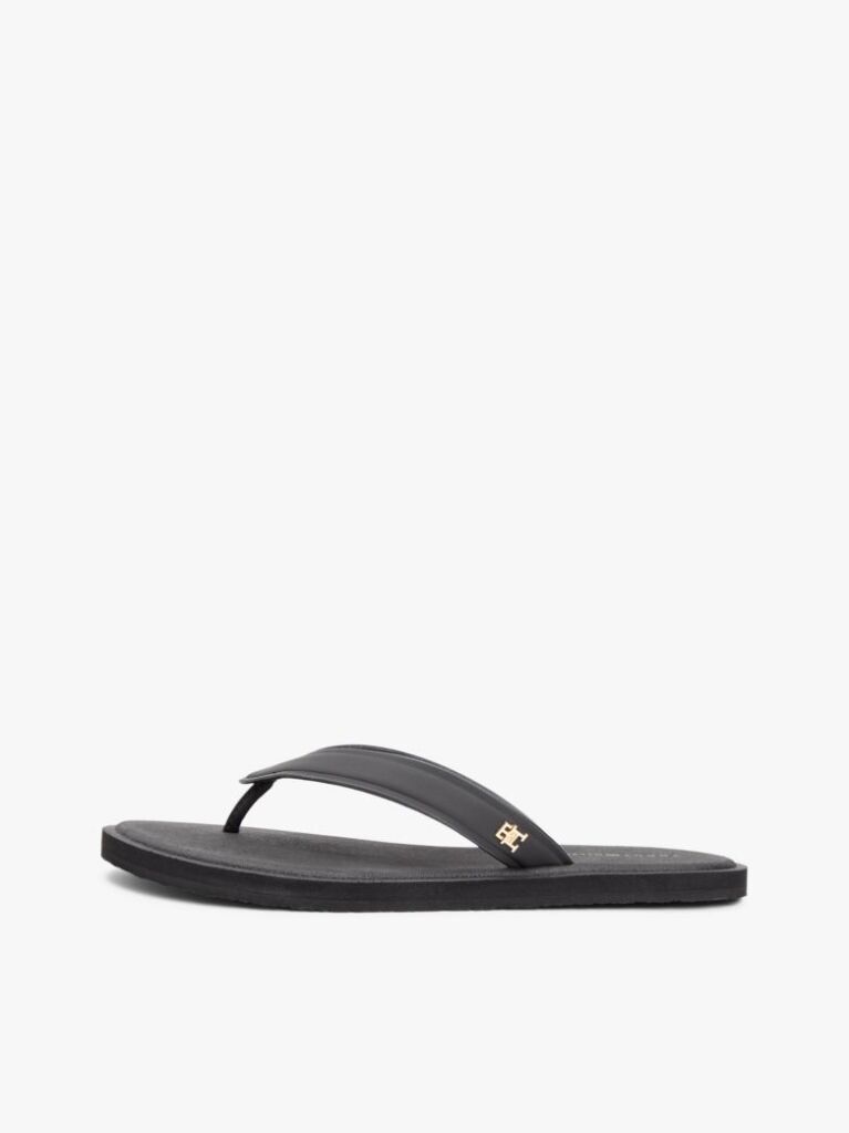 Black Chic TH Monogram Flip-Flops  Women
